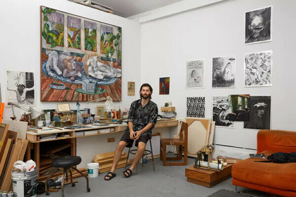 Tristan in his studio
